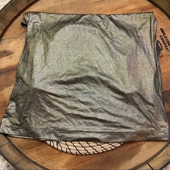 Express || Gold Chain Trimmed Neckline Moto Tank Cami Top S - Picture 6 of 12